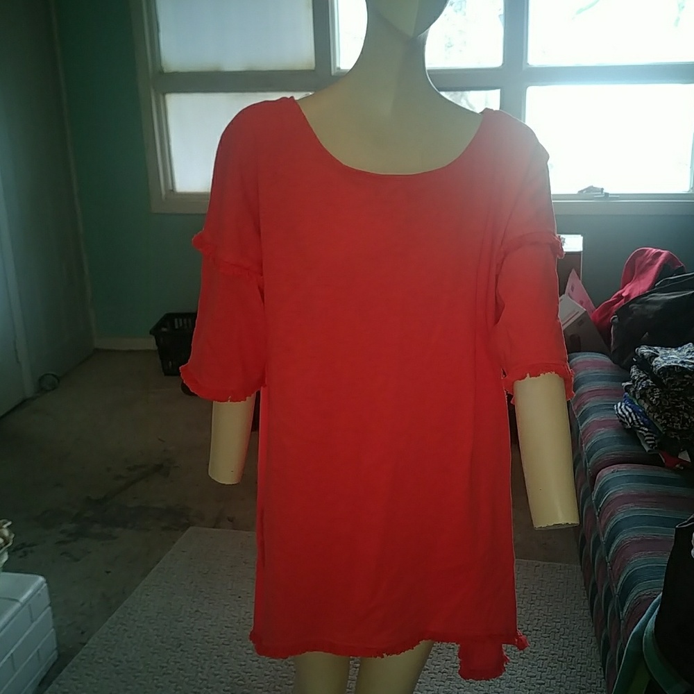 Umgee High-low Tunic Strawberry sm